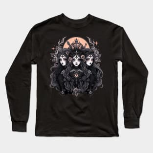 Cute Gothic Witch Coven Long Sleeve T-Shirt